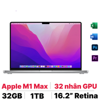  Macbook Pro 16 M1 Max 10 CPU - 32 GPU 32GB 1TB 2021 | Chính hãng Apple Việt Nam 