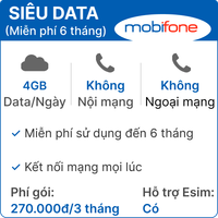  SIM 4G Mobifone C90N 4GB/Ngày - Miễn phí 3 tháng 