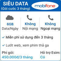  Sim Mobifone BIGME 7GB/Ngày - Gói cước 3 mon 